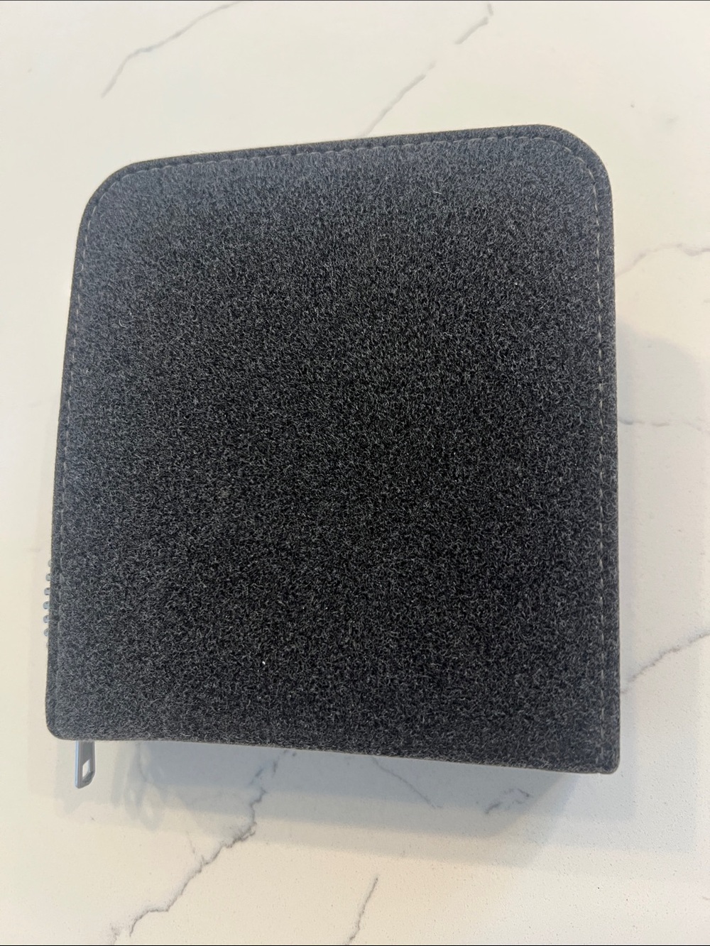 Saks Fifth Avenue Black Square Zip Pouch